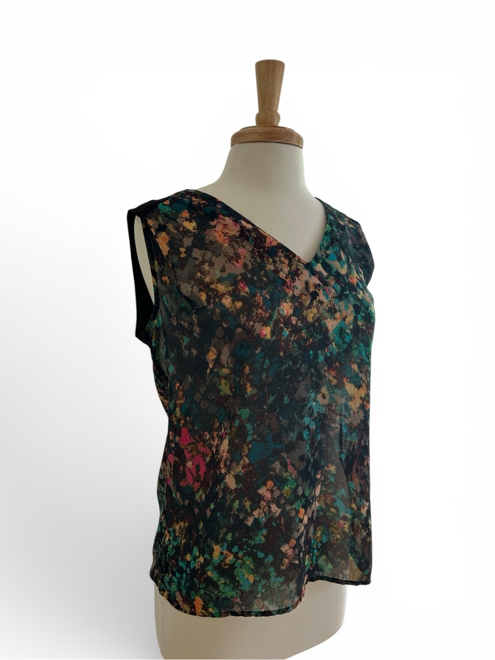 MEXX Metropolitan Abstract Print Sleeveless Blouse Size 8 - Picture 3 of 6